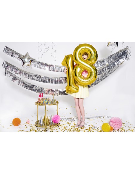Balionas PARTY DECO 86 cm folinis skaičius 1 auksinis