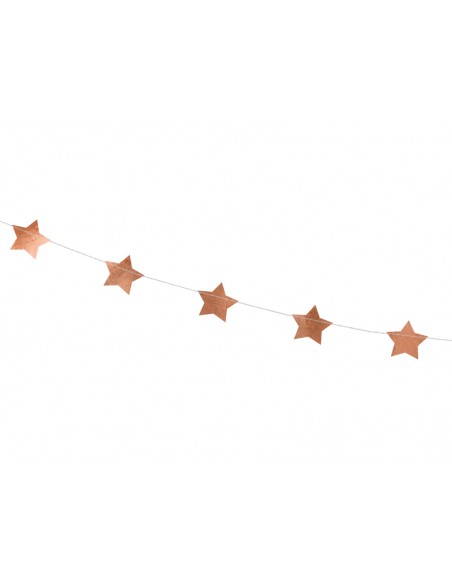 Girlianda PARTY DECO Stars 3.6 m popierinė rožinė