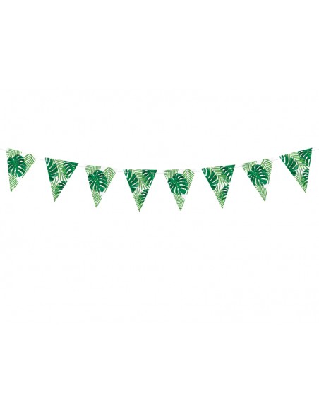 Girlianda PARTY DECO Bunting Aloha Leaves 1.3 m popierinė