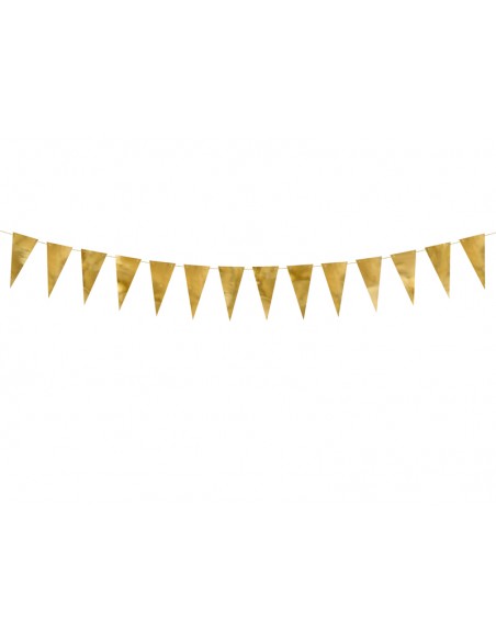 Girlianda PARTY DECO Bunting Gold 2.15 m popierinė auksinė