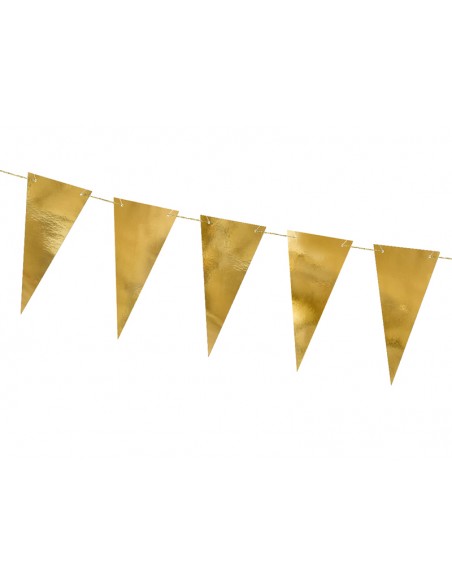 Girlianda PARTY DECO Bunting Gold 2.15 m popierinė auksinė