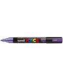 Žymeklis UNI Posca PC-5M Metallic Violet Nr. 12 dekoravimui apvaliu galu 1.8 - 2.5 mm metalizuotas violetinis