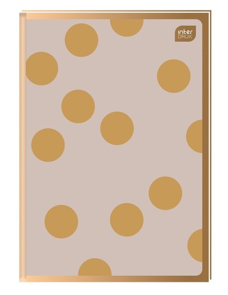 Sąsiuvinis INTERDRUK Metallic Satin Gold A5 kietu viršeliu langeliais 96 lapų