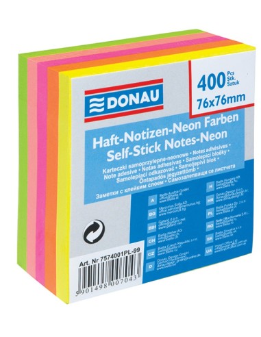 Lipnus lapeliai DONAU Neon 76 x 76 mm...