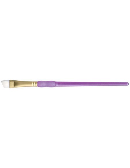 Teptukas R&L Crafter's Choice White Taklon Angular 1/2 sintetinis trumpu kotu