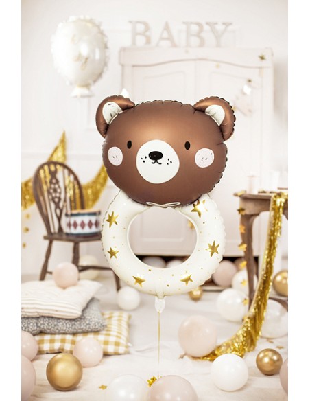 Balionas PARTY DECO Teddy Rattle 61 x 88 cm folinis