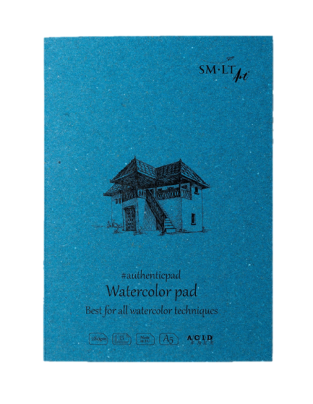 Piešimo albumas SMILTAINIS Authentic A5 akvarelei 280 gsm 35 lapų