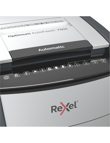Dokumentų naikiklis REXEL Optimum AutoFeed+ 750X P4 140 litrai 4 x 30 mm 750 lapai