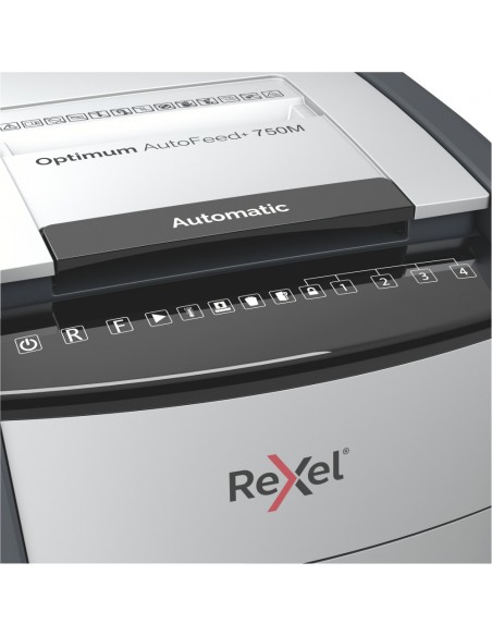 Dokumentų naikiklis REXEL Optimum AutoFeed+ 750M P5 140 litrai 2 x 15 mm 750 lapai