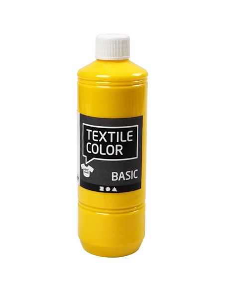Dažai CREATIV COMPANY Textile Color Primery Yellow tekstilei geltoni 500 ml.