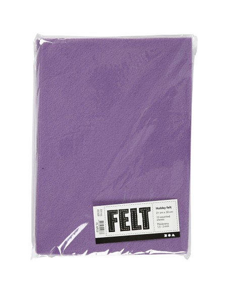 Veltinis CREATIV COMPANY 21 x 30 cm rankdarbiams 1.5 - 2 mm šviesiai violetinė