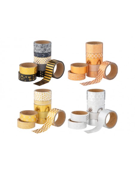 Lipnios popierinės juostelės CRAFT SENSATION rinkinys dekoratyvinė (washi) 8 vnt.